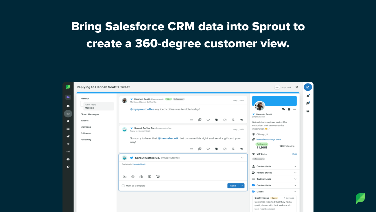 customer care made easy with service cloud and sprout social
