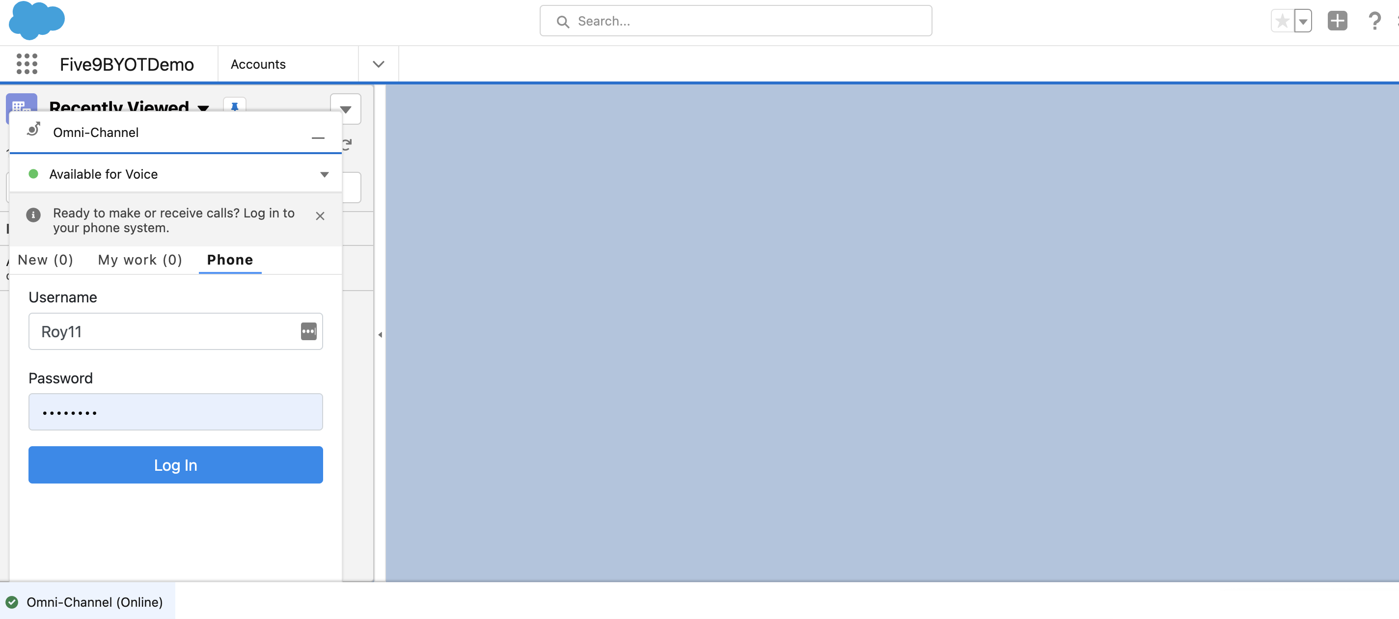 Five9 For Service Cloud Voice BYOT