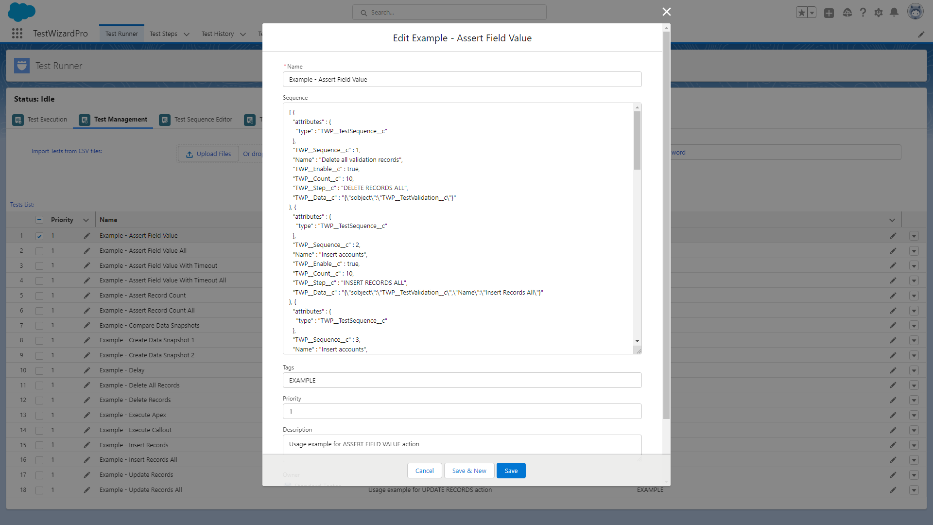 test editing in salesforce