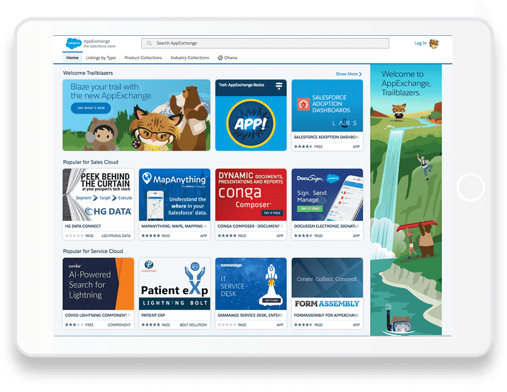 Table with new App Exchange