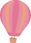 Pink hot air balloon